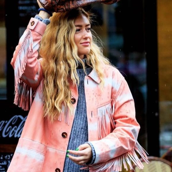 Sea New York Jackets & Blazers - RARE Sea New York Zelda Tie Dye Leather Jacket NWT